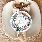 Groene pine Eucalyptus Pinecone, etiketten met gro Kaart