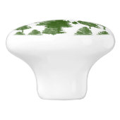 Groene Pine Kerstbomen Land Rustiek Keramische Knop (Zijkant)