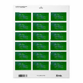 Groene Pine Simple Holiday-Adresetiketten Etiket (Full Sheet)