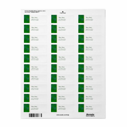 Groene Pine Simple Holiday-Adresetiketten Etiket (Full Sheet)