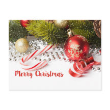 Groene pine tak en rode lampjes illustratie