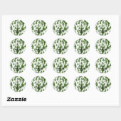 Groene pineboom Rustisch Land Favor Sticker (Vel)