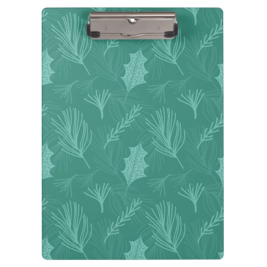 Groene pineboomleder klembord (Voorkant)