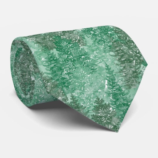 Groene pinestructuurpatroon stropdas (Opgerold)