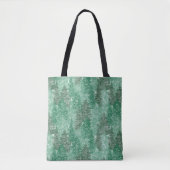 Groene pinestructuurpatroon tote bag (Voorkant)