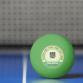 Groene Ping Pong Bal met Foto Pingpongbal (Net)