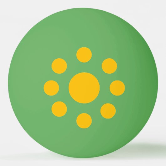 Groene pingpongkamer/New Design BRASIL-geel Pingpongbal (Voorkant)