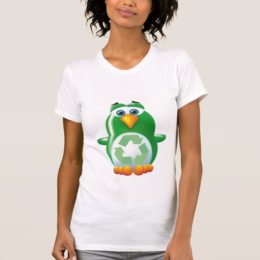 groene pinguïn t-shirt (Voorkant)