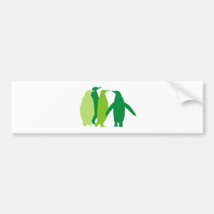 Groene pinguïns bumpersticker