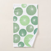 Groene Pinwheels 1950 Bad Handdoek (Handdoek)
