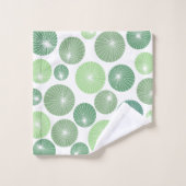 Groene Pinwheels 1950 Bad Handdoek (Wasdoekje)