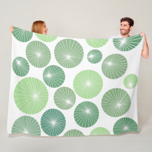 Groene Pinwheels 1950 Fleece Deken