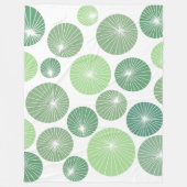 Groene Pinwheels 1950 Fleece Deken (Voorkant)