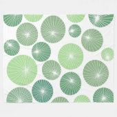 Groene Pinwheels 1950 Fleece Deken (Voorkant (Horizontaal))