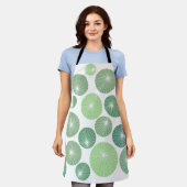 Groene Pinwheels 1950 Schort (Gedragen)