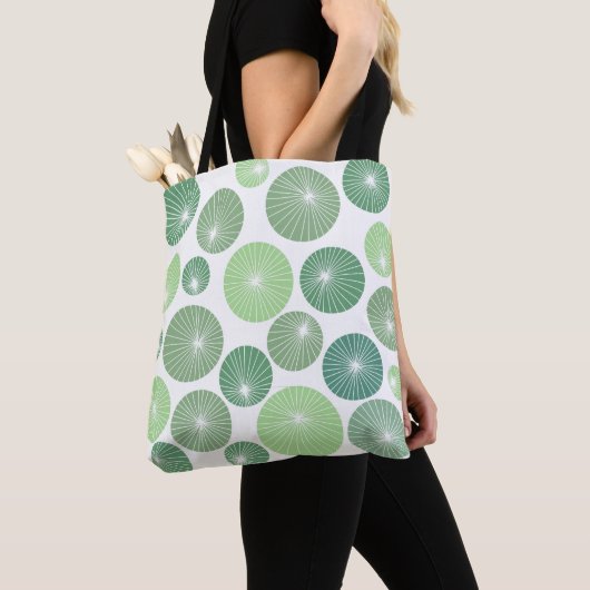 Groene Pinwheels 1950 Tote Bag (Dichtbij)