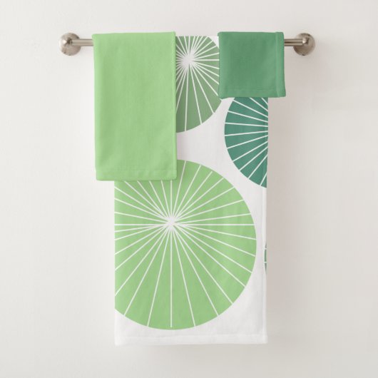 Groene Pinwieldodendoekset van 1950 Bad Handdoek (Insitu)