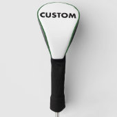 Groene piping aangepaste golf driver headcover bla (Voorkant)