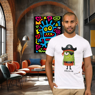 groene piraat SCHAT - door ontwerp Leuk origin T-shirt
