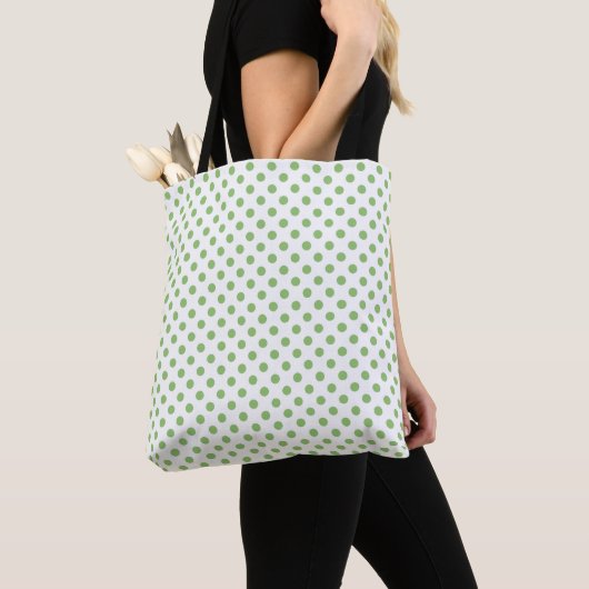Groene Pistooltas met Stippen in Cirkels Tote Bag (Dichtbij)