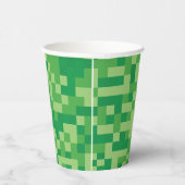 Groene Pixelated Videogame Verjaardagsfeest Papieren Bekers (Rechts)