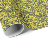 Groene pixels cadeaupapier (Rol Hoek)