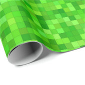 Groene Pixels Cadeaupapier (Rol Hoek)