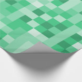 Groene pixels cadeaupapier (Hoek)