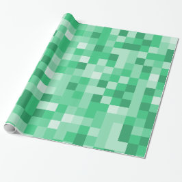 Groene pixels cadeaupapier