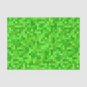 Groene Pixels Decoupage Papier, Gaming Blok Stijl Tissuepapier (Voorkant)
