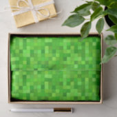 Groene Pixels Decoupage Papier, Gaming Blok Stijl Tissuepapier (Geschenk)