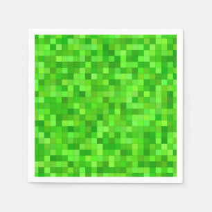 Groene Pixels Papier Servet