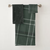Groene plaid en sterren vakantie bad handdoek (Insitu)