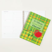 Groene plaid gepersonaliseerde leraar planner (Display)