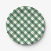 Groene Plaid Papieren Bordje (Voorkant)
