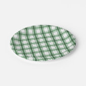 Groene Plaid Papieren Bordje (Gekanteld)