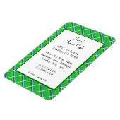 Groene Plaid Restaurant Reclame Template Magneet (Linkerzijde)