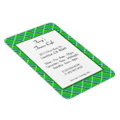 Groene Plaid Restaurant Reclame Template Magneet (Rechterzijde)