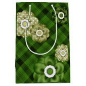 GROENE PLAIDEPATROON MET GROENE STROMEN MEDIUM CADEAUZAKJE (Voorkant)