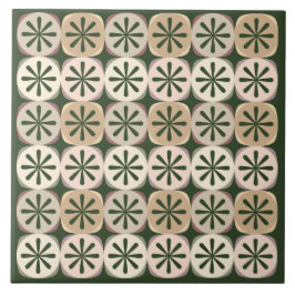 Groene plakken keramische Tegel Tegeltje