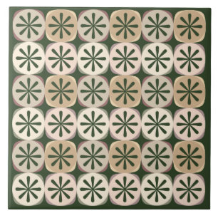 Groene plakken keramische Tegel Tegeltje