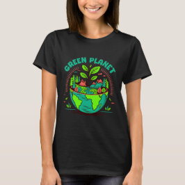 Groene Planeet Aarde Dag T-Shirt