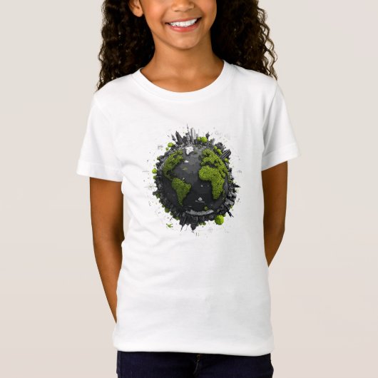 Groene Planeet Aarde T-shirt (Voorkant)