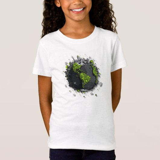 Groene Planeet Aarde  T-shirt (Voorkant)