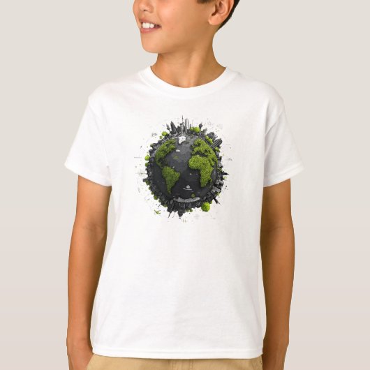 Groene Planeet Aarde  T-shirt (Voorkant)