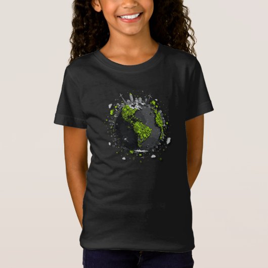 Groene Planeet Aarde T-shirt (Voorkant)