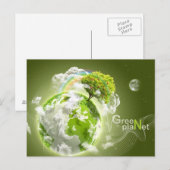 groene planeet briefkaart (Voorkant / Achterkant)