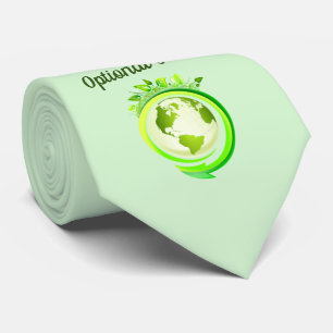 Groene planeet op aarde stropdas