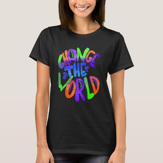 Groene planeet Verandering van het Wereld Milieu T-shirt (Voorkant)