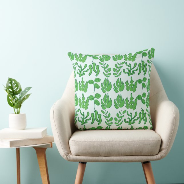 Groene Plant Botanisch  Kussen (Stoel)